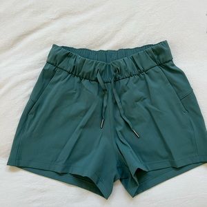 Lululemon teal lounge shorts